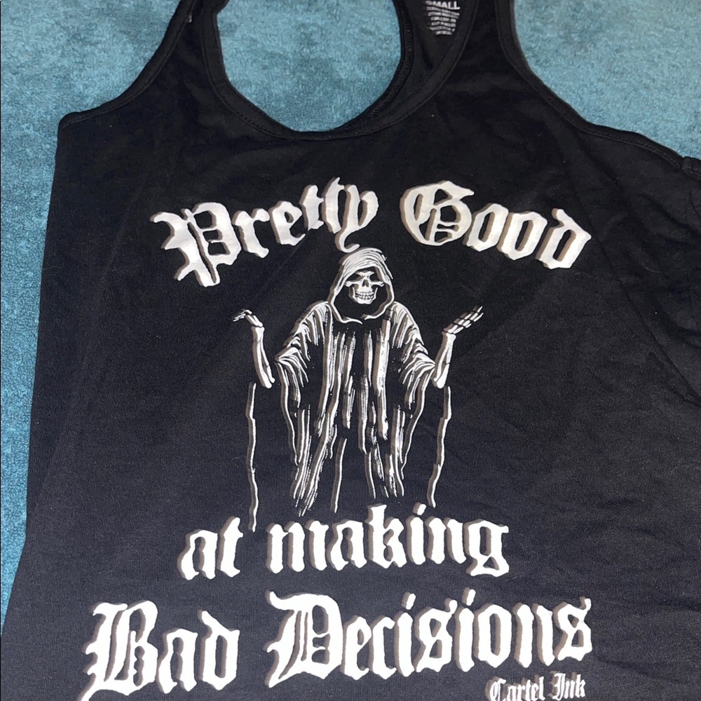 Cartel Ink Black Graphic Tank Top